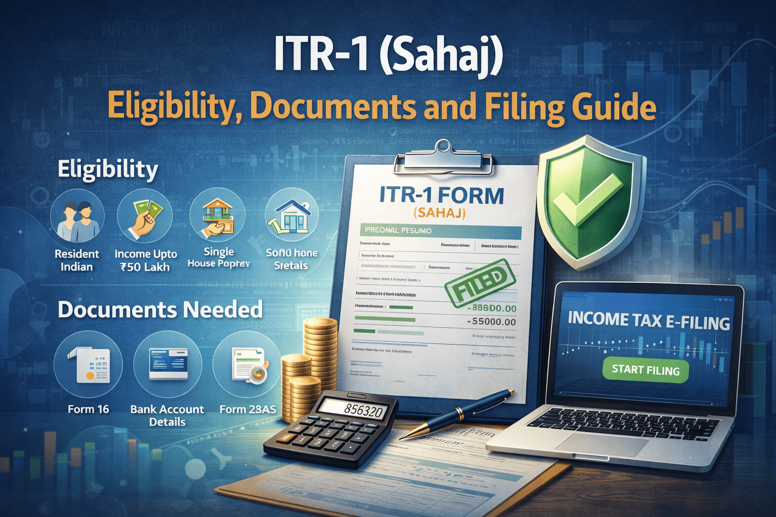 ITR-1 (Sahaj): Eligibility, Documents and Filing Guide